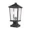 Z-Lite Beacon 2 Light Outdoor Pier Mounted Fixture, Oil Rubbed Bronze & Clear Beveled 568PHBS-SQPM-ORB - alternate 2